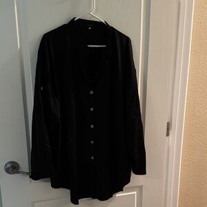 Classic Long Black Women’s Blouse